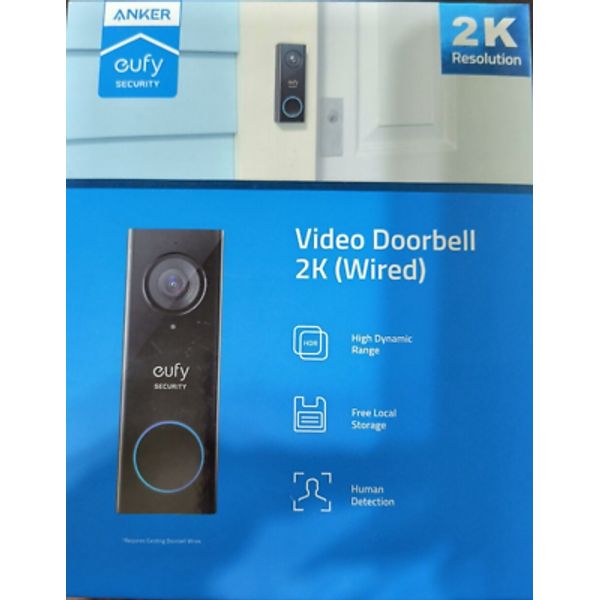 Eufy Wi-Fi Video Doorbell 2K Security Camera Local Storage + Wireless Chime