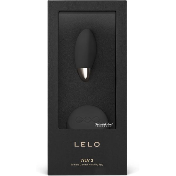 LELO LYLA 2 Bullet Massager for Women Silicone Handheld Massage Toy with Sense Motion Technology and Remote Control, Black