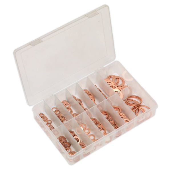 Sealey Ab020Cw Copper Sealing Washer Assortment 250Pc - Metric