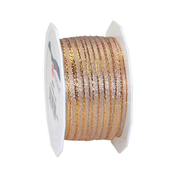 C.E. Pattberg WIEN Gift Ribbon in Gold, 55 yards of Metallic Mesh Ribbon for Gift Wrapping, 0.2 inches width, Accessories for Decoration & Handicrafts, Ribbon for Presents, for every occasion