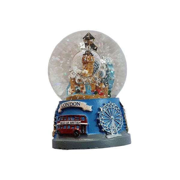 London Collage Souvenir Snowglobe Snowstorm