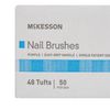 McKesson Nail Brush, Easy Grip Handle, Single Use/Disposable, Purple, 50 Count