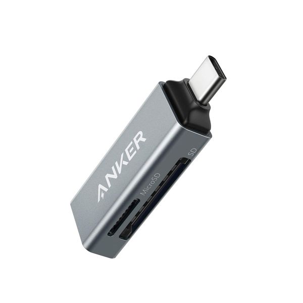 Anker USB-C 2-in-1 Card Reader [SDXC / SDHC / SD / MMC / RS-MMC / microSDXC / microSDHC / microSD / UHS-I Card Support]
