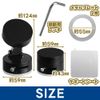 VJBUSSAN Smartphone Fixed Stand, Suction Cup Type, Foldable, Carry-On Switch, For Car Use, Kitchen, Angle Adjustment (Black)