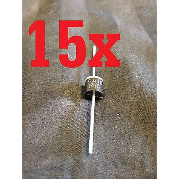 15x DIODES SOLAR PANEL 6 amp 6A 1000V 1KV Axial Rectifier Schottky Blocking b13