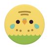 Green Budgie Face PopSockets PopGrip: Swappable Grip for Phones & Tablets