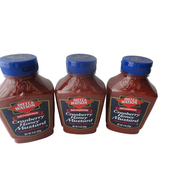 Dietz & Watson Deli Complements Cranberry Honey Mustard (3 Bottles)