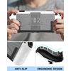 NINKI Dockable Grip Case for Switch 2 2025 with Ergonomic Grips, Soft TPU&PC Hard Shell Shockproof&Scratch-Resistant Protective Cover with Clear Back for Switch 2 Console&Controller, White