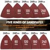 High-Quality 208-Piece Sanding Pad Kit for Oscillating Tools - Multiple Grits