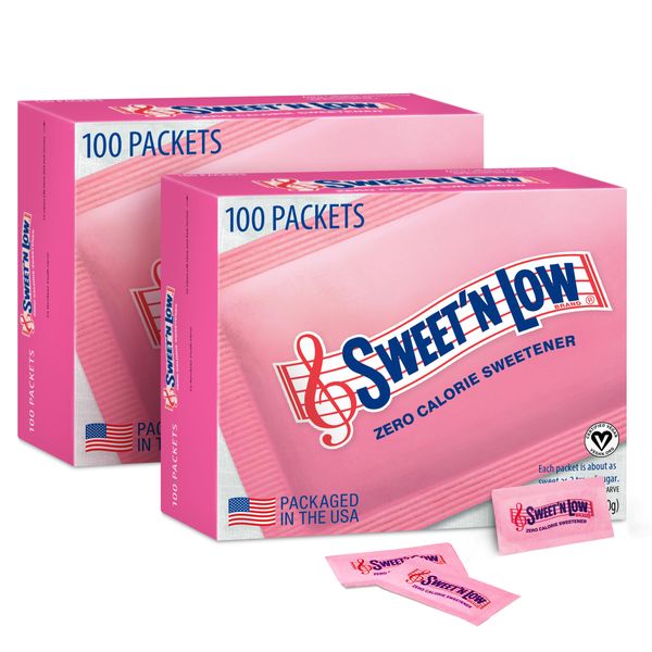 Sweet’N Low Zero-Calorie Sweetener | Contains Saccharin, Sugar Substitute, Keto, Vegan, Gluten-Free | Great for Cooking, Baking, Coffee, Tea, Hot/Cold Beverages | 250 Packets (Pack of 2)