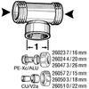 Wiroflex | T-Piece | | OUTER THREAD Fitting 1 A x 1 Female x 1 A for Multilayer Composite Pipe