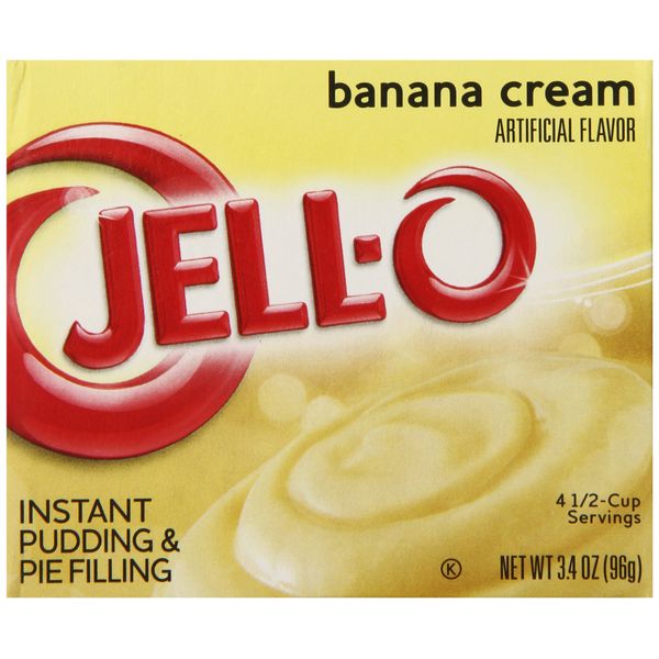 JELLO Instant Banana Cream Pie Filling Mix (3.4oz Boxes, Pack of 6)