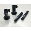 TMC 2 x Anodized Aluminium Stage stands with locking nuts, with 2 x 3 inch inserts. Carp