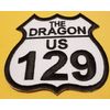 The Dragon Route small US 129  Embroidered Destination Patch approx 2.5x2.5"