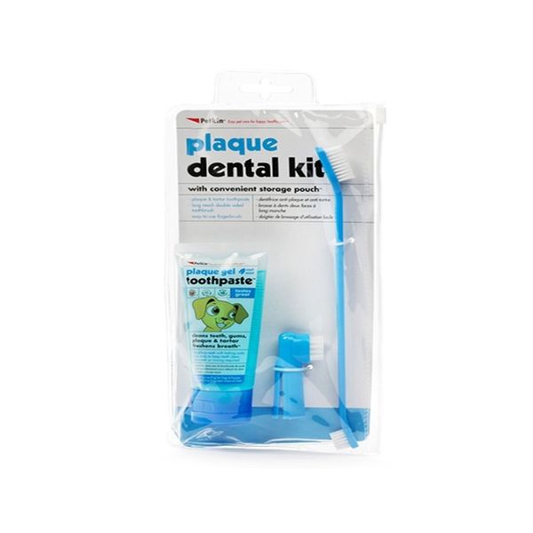 Petkin Plaque Dental Kit, Blue