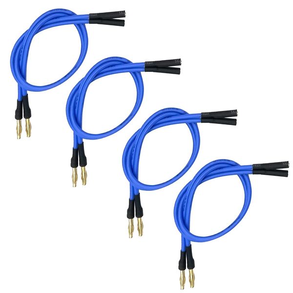 Boladge 4pcs 4.0MM Banana Plug Gold Connector Extension Cable RC Brushless Motor ESC RC Car Boat Parts (4.0MM ESC Extension Cable)