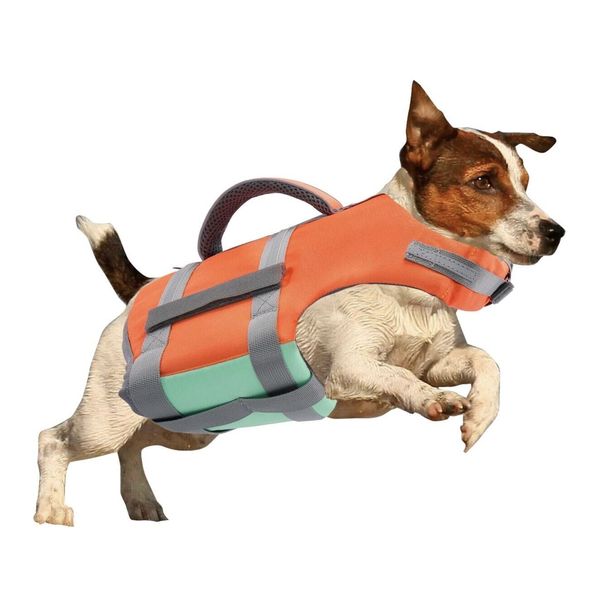 Pet Swimming Water Safety Vest Dog Life Jacket Swimsuit Lifesaver Adjustab Large