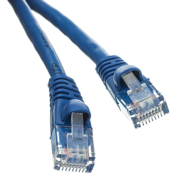 Cat5e Blue Ethernet Patch Cable, Snagless/Molded Boot, 25 foot