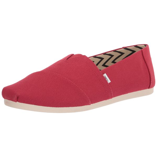 TOMS MEN ALPARGATA Red Recycled Cotton Canvas UK6