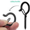 Dinghaole 8pcs Metal lamb's Eye Hooks Spring Button Hooks Q-Shaped Spring Hooks Screw Hooks Colour Light Hooks Hanging Hooks