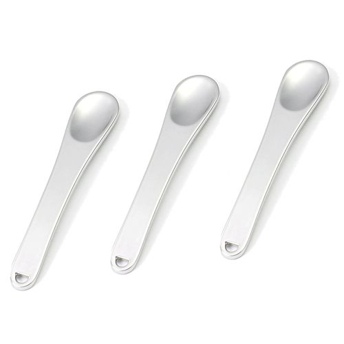 3PCS Metal Makeup Spatulas, Mini Skincare Cosmetic Spoons, Face Mask Applicator Tool, Face Spoon for Cosmetic product, Silver Face Cream Scoop Tool, Tity Spatulas for Beauty Cosmetics Accessories