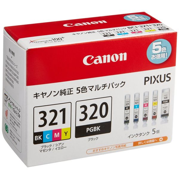 Canon Ink Tank BCI-321 (BK / C / M / Y) + BCI-320 Multi-Pack