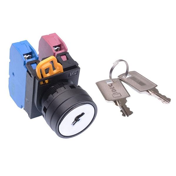 IDEC 22mm 2 Position Maintained Key Switch 1NO-1NC IP65 YW1K-2AE11