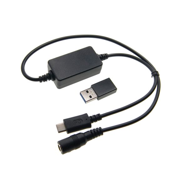 Ex-Pro On-The-Move USB-C PD System, USB Type C to DC Cable Converter and USB C to USB-A Adapter, for use Battery Coupler, for Canon, Nikon and Sony DSLR Cameras