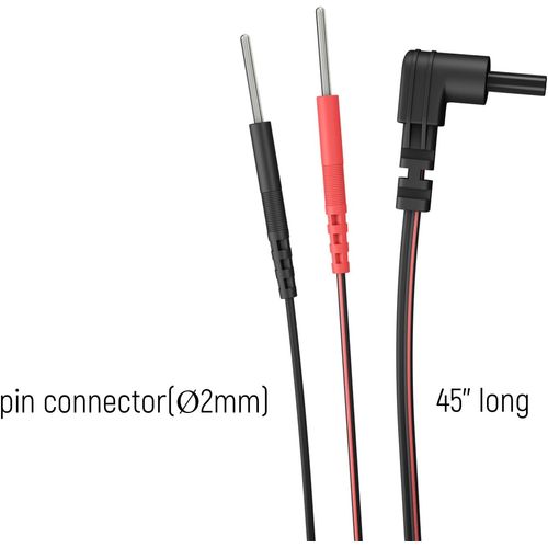 iStim 45" Lead Wires Replacement for TENS/EMS/IF Electrodes Units Pads /∅2mm pin Cable connectors (4 Pieces)