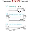 Customizable Spring Tension Rods for Windows & Closet Bars - White, 28-41 Inches
