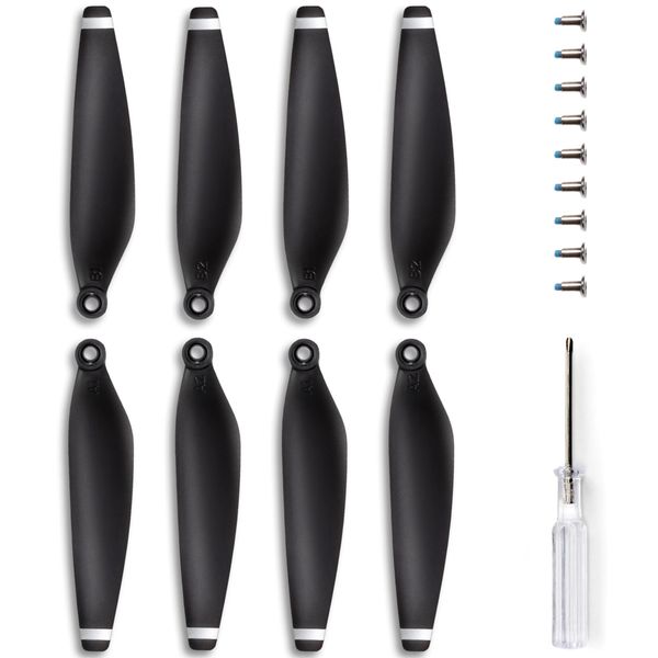 Ruko U11MINI Original Replacement Propellers, Blades for U11MINI, Durable Material Easy to Install, Spare Parts Replacement, Provide Safe Flight, 4 Pieces (Black)