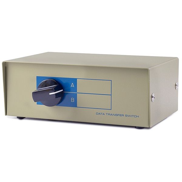 Bi-Directional 2-Port RJ45 Ethernet Network Manual Switch 100 Mbps