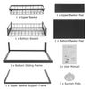 2 Tiers Pull Out Under Sink Rack Organizer Sliding Shelf for Bathroom Kitchen
