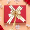 M METERXITY 40 Pack Chiffon Pull Bows - Presents Wrap String Bow, (2.4" Gold Tone)