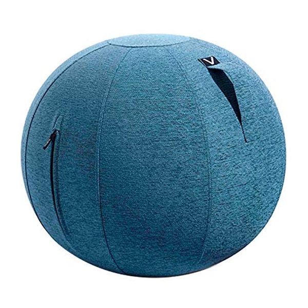 Seating Ball, Balance Ball, Exercise Ball, Luno, Chenille, Load Capacity, 264.6 lbs (120 kg), Stylish, Interior, Non-slip, Diet, Lightweight, Training, Washable, Fabric, Safe Design, Present, Blue