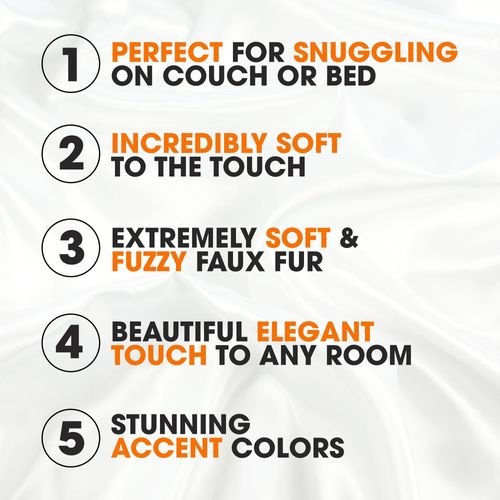 Cheer Collection Faux Fur Throw Blanket – Plush Blanket for Couch and Bed, Soft Throw Blanket, Cozy & Fluffy Fur Blanket for Snuggling, Gifting & Home Décor, Machine Washable, 40" x 50", Gray