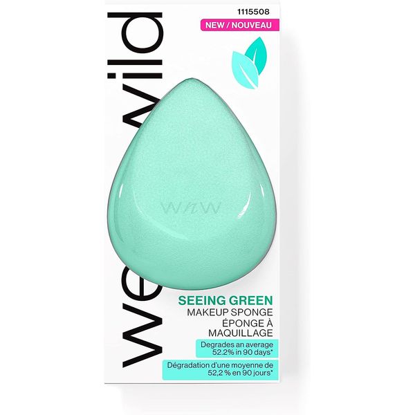 Wet n Wild Seeing Green Makeup Sponge, Beauty Blender für Müheloses Auftragen von Makeup - Großflächig und für Kleine Details. Umweltfreundliche Entsorgung