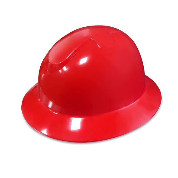 HYCOPROT Safety Helmet With Ratchet 6 Point Hard Hat Vented Adjustable Head Protection Helmet Construction Construction Industrial Hard Hat (red)