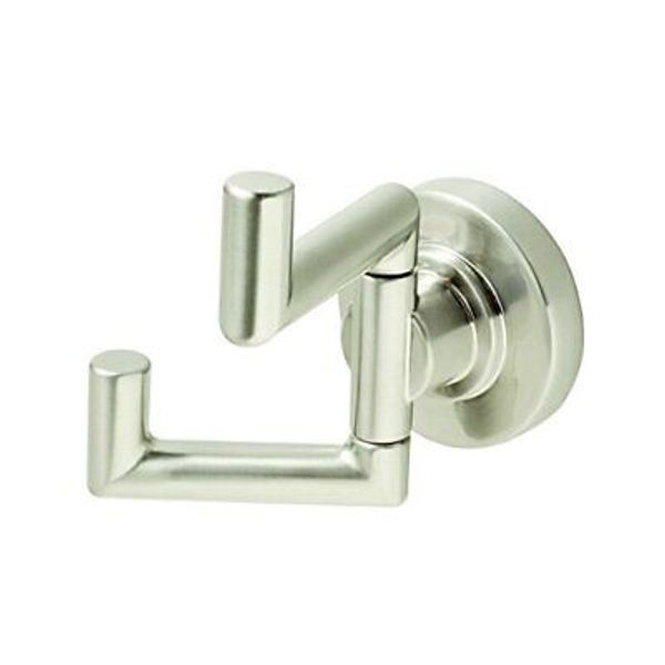 SA-1008-BN Neo Double Robe Hook for Modern Designed Bathroom Décor, Brushed