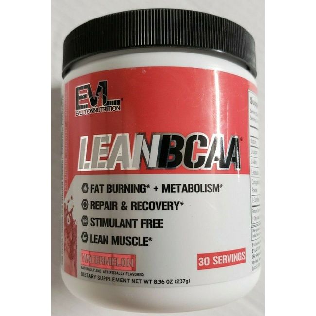 Evlution Nutrition LeanBCAA - Stimulant Free - Watermelon - 30 Servs - Ex 1/2024