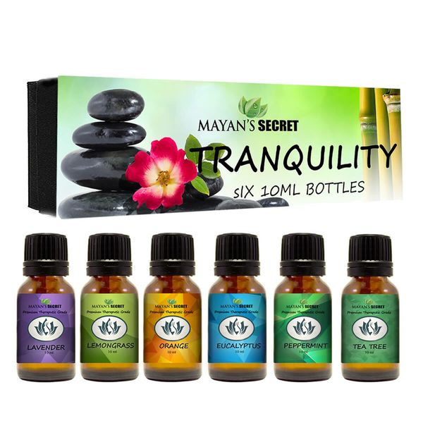 Premium Grade Essential Oils-Tranquility- Gift Set 6/10ml Pure Essential Oils 