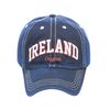 Robin Ruth Dark Blue Baseball Cap with Beige/Red Ireland Text, with Adjustable Strap, Dark Blue, One size
