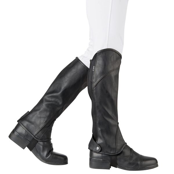 Dublin Stretch Fit Half Chaps, Black, Childs L