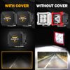2x AUXBEAM 3" Square Lights Cover Protective Covers PC Dustproof for LED Pods