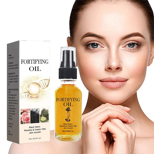 Castor Oil Black Seed Oil Rosehip Oil Face Serum - Fortifying Oil Castor Oil Black Seed Oil Rosehip - Castor Oil for Face - Facial Moisturizer - Collagen Boost Anti Aging(1pcs)