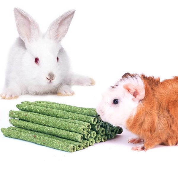 MUYYIKA Bunny, Hamster, Soothing Toy, Timothy Stick, Natural Hay, Bite Wood, Hamster, Snack, Toothpaste, Teeth Stick, Degu Guinea Pig, Chinchilla, Birds, Rabbit, Squirrel, Stress Relief, For Small