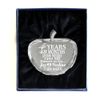 PERSONALIZED-Traditional Fruit gift for 4th Anniversary-Engraved Crystal Apple