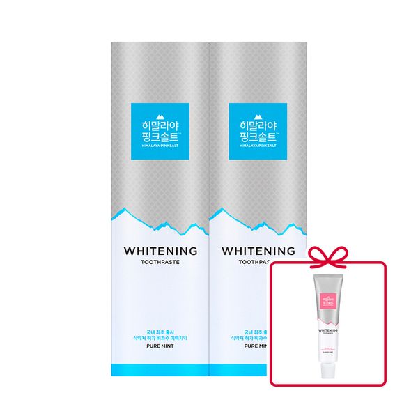 Himalayan Pink Salt Whitening Toothpaste Pure Mint 100g x 2 + Special Gift (Toothpaste 30g x 1)