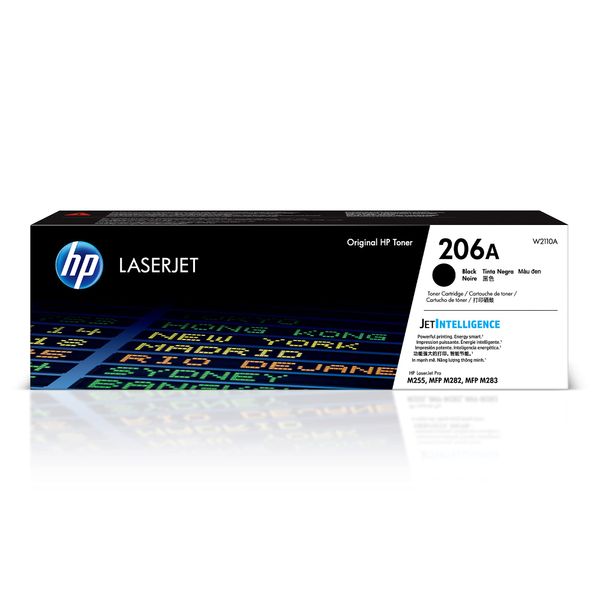 HP 206A Black Toner Cartridge | Works with HP Color LaserJet Pro M255, HP Color LaserJet Pro MFP M282, M283 Series | W2110A