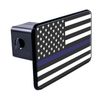 Thin Blue Line America Flag 3D Polyurethane Domed Plastic Hitch Cover 2" Receive
